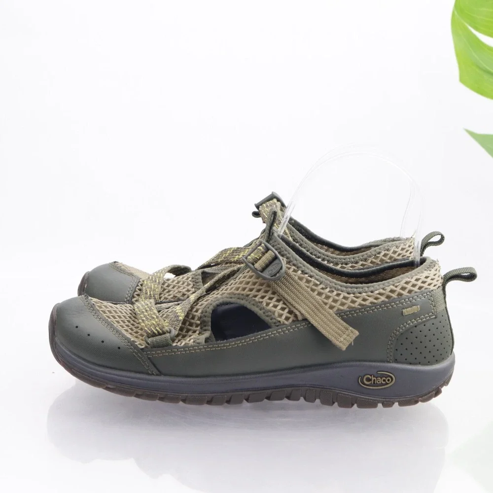 Chaco Boys Kids Sandals Shoes Size 6 Green Mesh Fisherman Hiking Water Outdoor